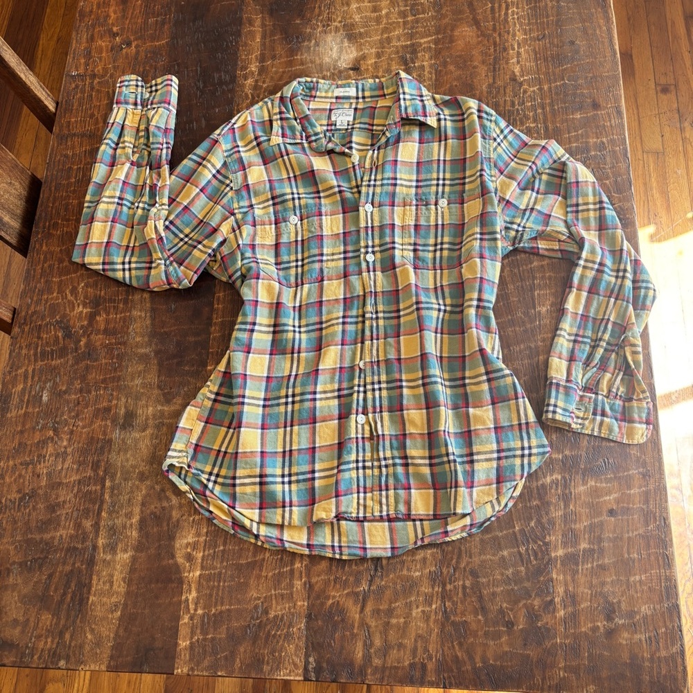 J.Crew Flannel size L. Excellent condition